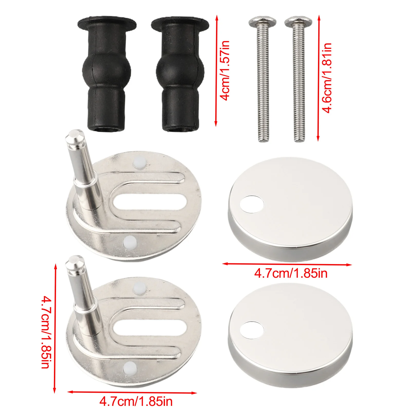 Toilet Seat Hinges Top Fix Hinge Mountings Replacement Release Quick Screws Kit For Toilet Bathroom Furniture Accessories 2Pcs