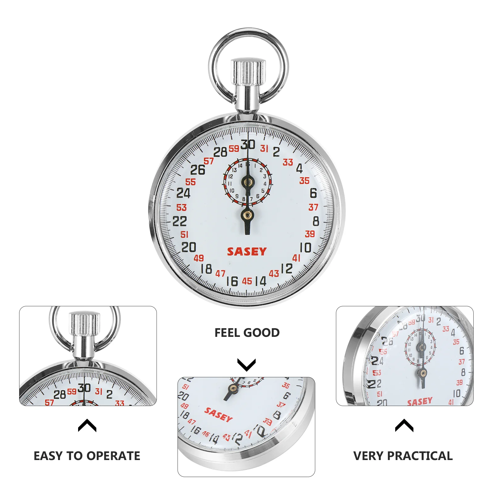 Teaching Instrument Mechanical Stopwatch Multi-functional Compact Sports Practical Tool Physics Metal