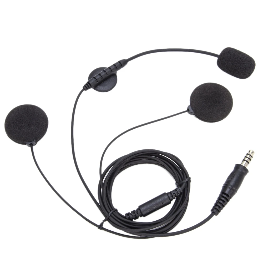 

U94 PTT Motorcycle Helmet Headset 3.5mm Plug Walkie-Talkie Two-Way Helmet Headset for Police People Wearing Helmets