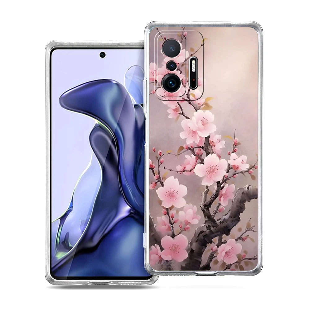 Plum Blossom Soft Transparent Phone Case Cover