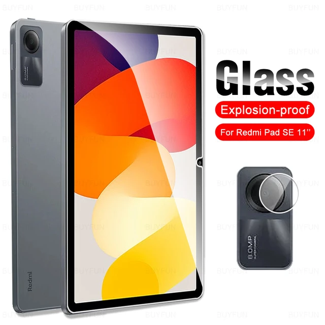 For Xiaomi Redmi Pad SE Tempered Glass Screen Protector+Camera Lens  Protector