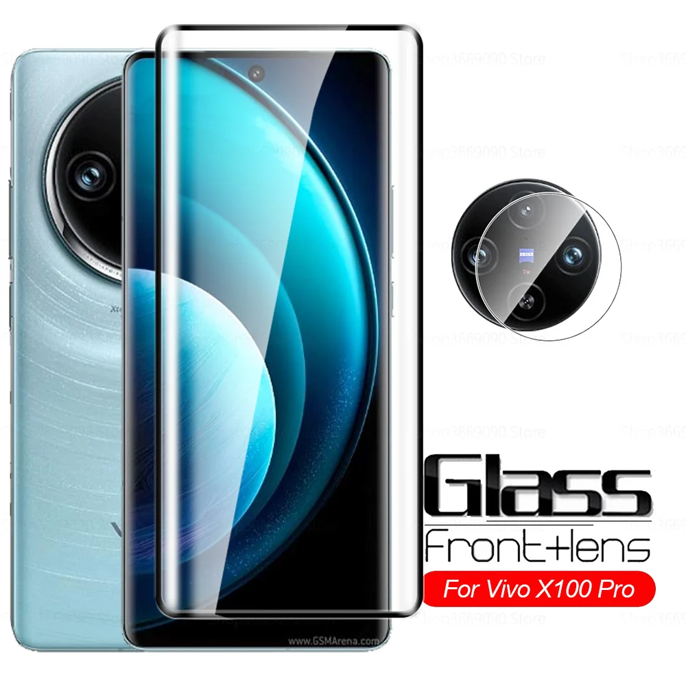2 To1 Per Obiettivo Per Fotocamera Vivo X100 Pro 5G Vetro Temperato Curvo Completo Per Pellicola Proteggi Schermo Vivo X 100 100Pro X100Pro Vivox100 5