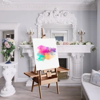 Beech Foldable Flat Easel Dual-Purpose Oil Painting Stand Foldable Adjustable Easel for Children Sketch Oil Painting 3