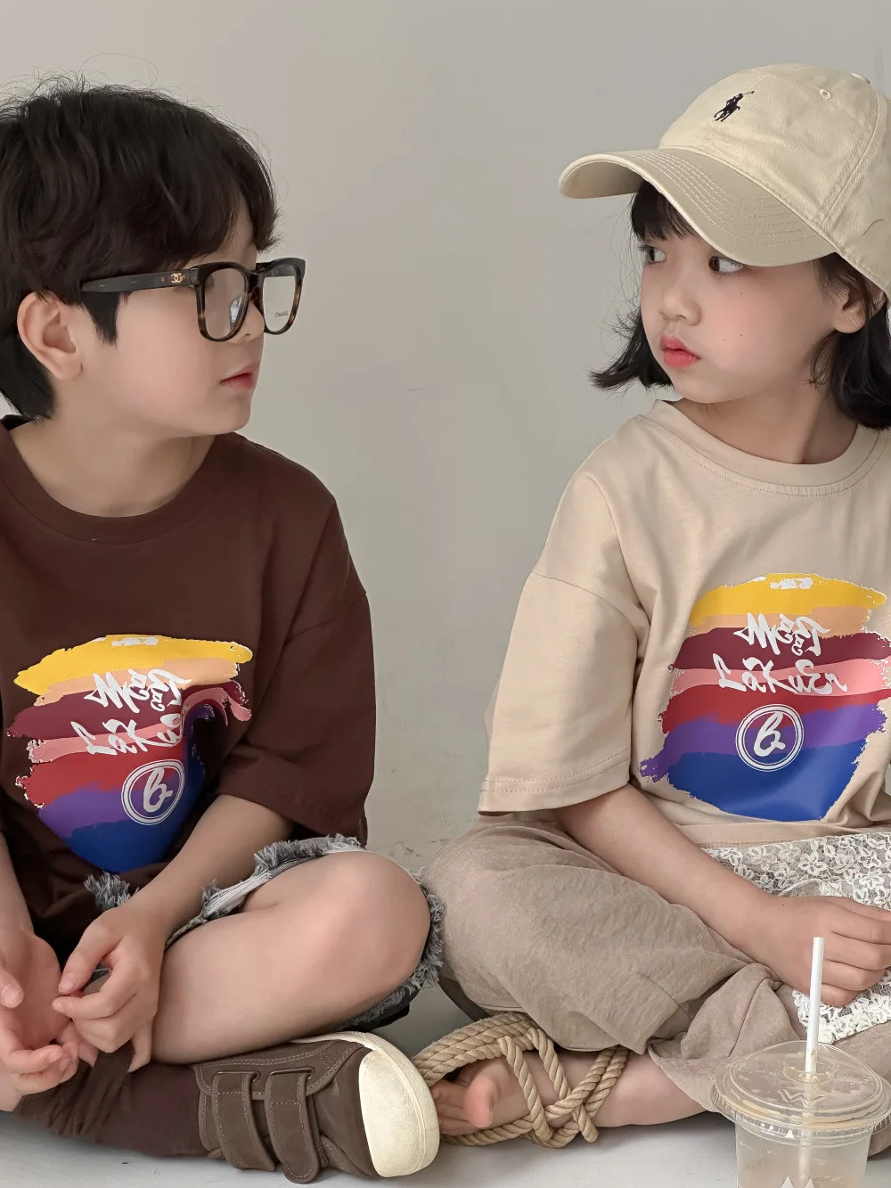 

Children T Shirts 2024 Summer New Boys Girls Graffiti Print Short Sleeve Kids Casual Loose O-neck Tops Toddler Versatile T Shirt