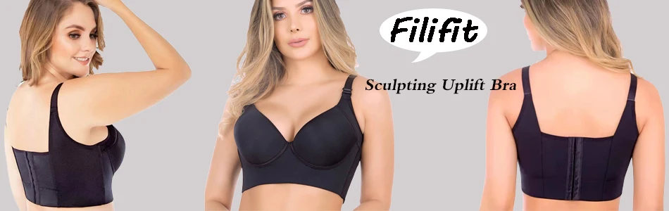 Women Deep Cup Bras Hide Back Fat Underwear Incorporated Full Back