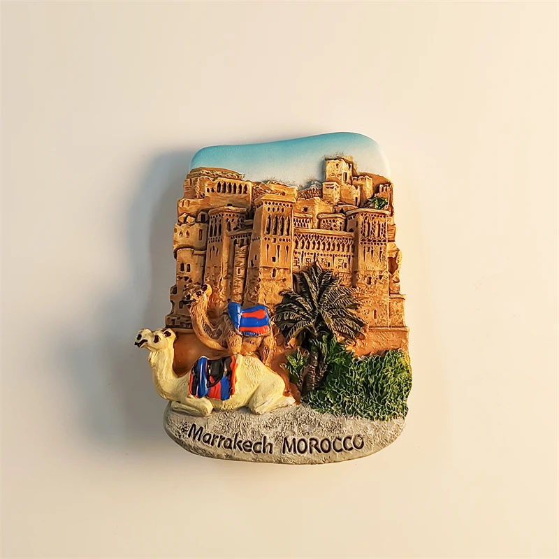 Bandiera del Marocco 3D Frigorifero Magnete del Frigorifero Souvenir turistici Mestiere della Resina Fatti a Mano Adesivi magnetici Casa Cucina