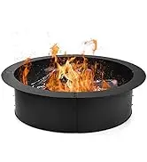 Giantex Fire Ring Heavy Duty Thick Solid Steel Fire Pit Liner 36-Inch Outer/30-Inch Inner Diamete...