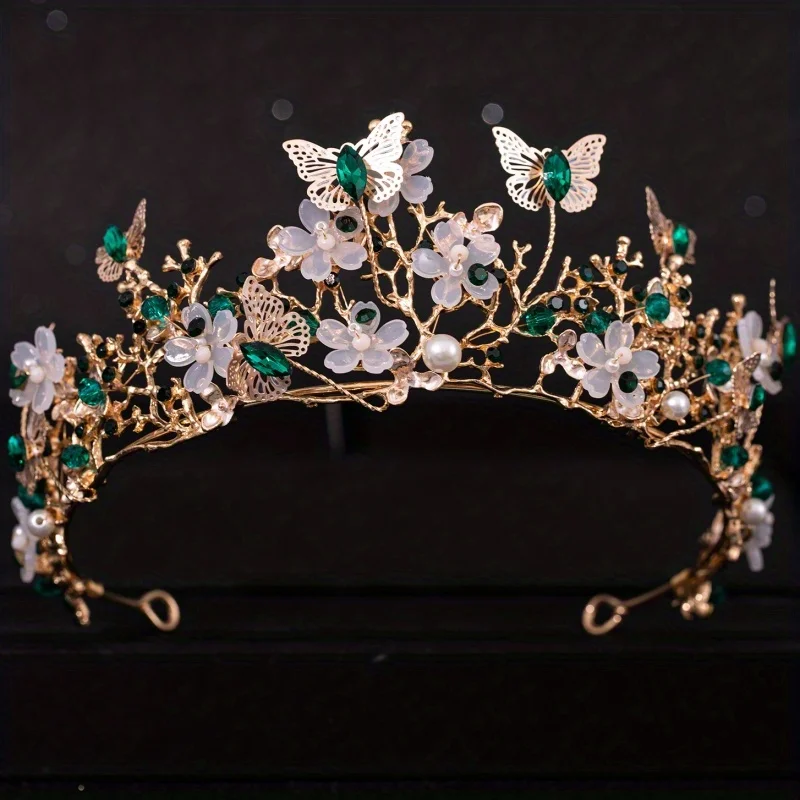 Baroque Crystal Tiaras And Crowns Rhinestone Prom Diadem Bridal Wedding Hair Accessories Jewelry Crown Tiara For Women Bride