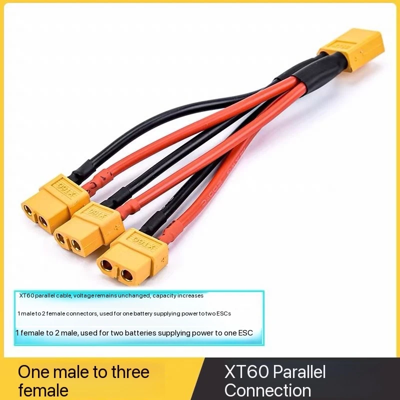 XT60 Parallel Wire with Heat-Resistant 14AWG Silicone for Model Aircraft & Cars