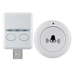 Mini 150M Wireless Doorbell 30Pcs Music Waterproof Remote Controller USB Smart Door Bell Receiver Single Button Remote Control