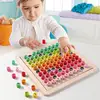 1Set Wooden Montessori Hundred Board Math 1 To 100 Consecutive Numbers Counting Toy Montessori Educational Wooden Toys For Child 2