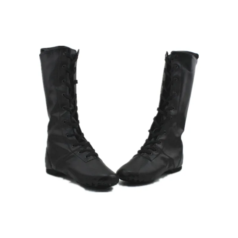 Free Shopping New PU Leather Long-barreled Belt High Modern Boots Jazz Dance Shoes 4