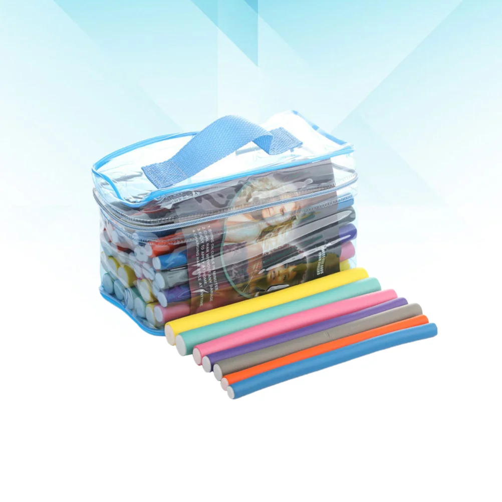 42개 헤어 컬러 고무 내구성이 뛰어난 경량 편리한 헤어 스타일링 롤러 임시 컬링 도구 여성에게 적합