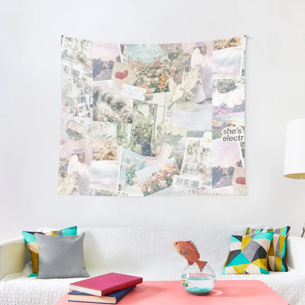 

Pastel Aesthetic Collage Tapestry Bathroom Decor Room Decorations Aesthetics Custom Carpet On The Wall Tapestry