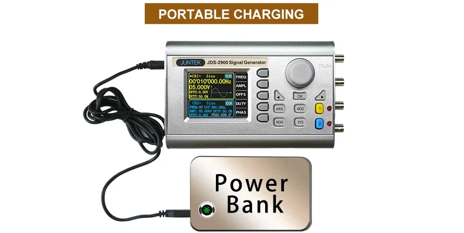 Juntek JDS2900 60M Portable High-Precision Functional Frequency Counter, 15mhz-6