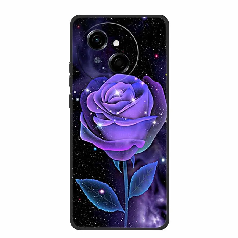 Tecno Spark Go1S Black Silicone Soft TPU Back Cover Case
