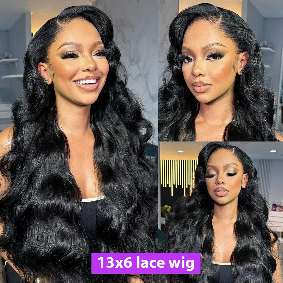 Golden HD 13x6 250% Lace Frontal Body Wave Human Hair Wigs 30 40 Inch Brazilian 5x5 Glueless Ready To Wear 13X4 Lace Front Wig 2
