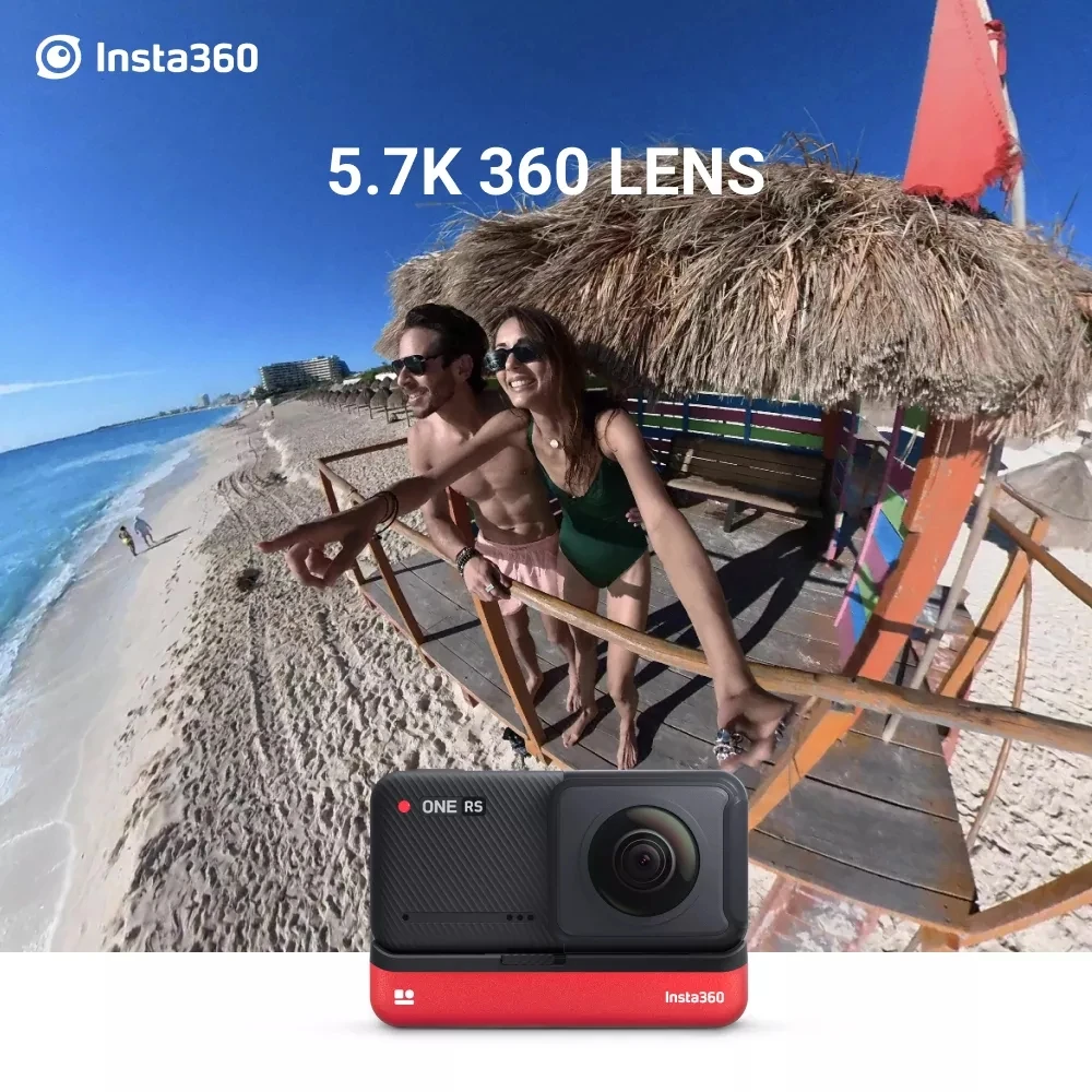 원래 Insta 360 RS 5.7K 360 카메라 방수 4K 60fps Insta 360 ONE RS 액션 카메라