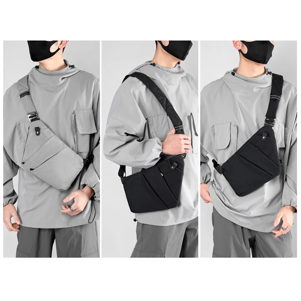 Men Anti-thief Shoulder Bags Multifunctional Fashion Crossbody Bags Nylon Solid Chest Bag High Qaulity Messenger Bag Travel Bags