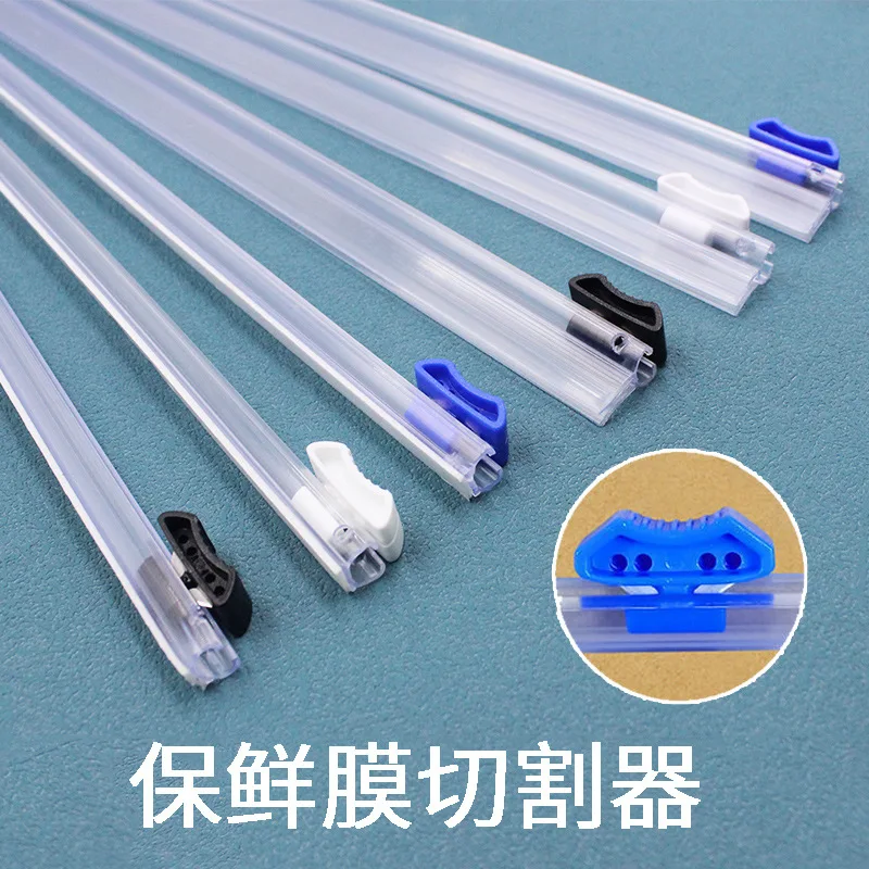 Description Picture 2 of itemAdhesive Plastic Wrap Dispenser Foil Film Cutter Replacements Food Cling Film Cutter Stretch Plastic Cutting Strip Wholesale