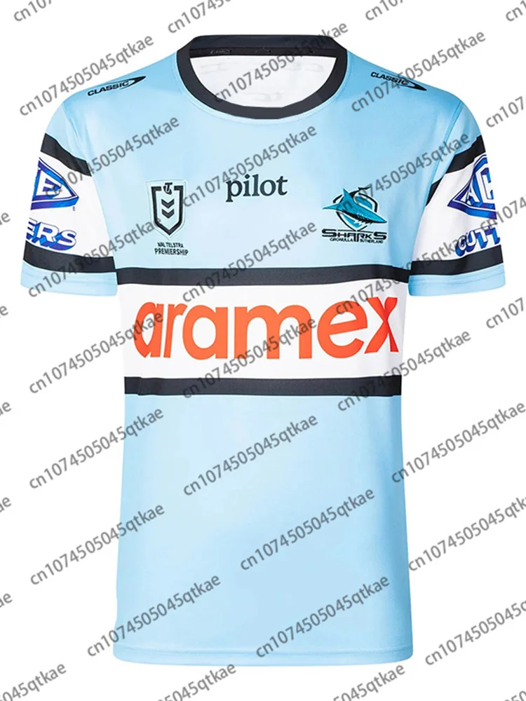 Cronulla-Sutherland Shark NRl Men Women Home Rugby Jersey Summer Oversize Sportwear Quick Drying Australia Football Tee