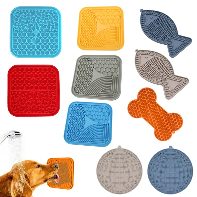 Pet Supplies Silicone Pet Licking Mat Cat Anti-choking With Slow Food Bowl Puppy Bath Distracted Licking Plate Cutlery Pet Supplies Silicone Pet Licking Mat Cat Anti-choking With Slow Food Bowl Puppy Bath Distracted Licking Plate Cutlery