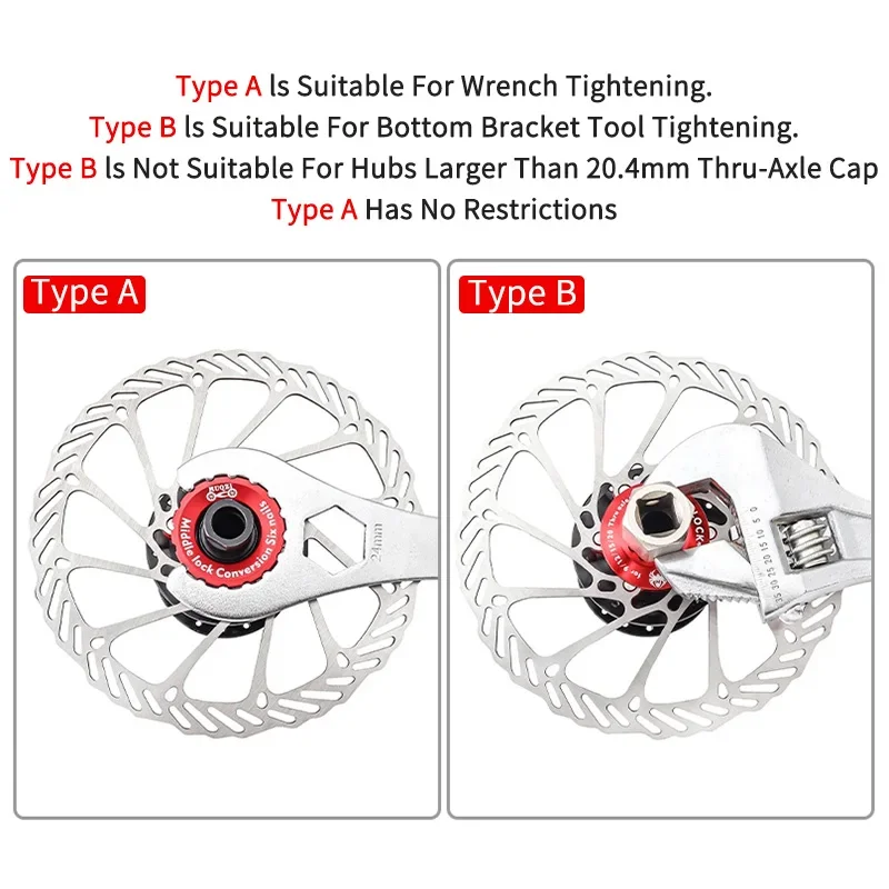 MUQZI Mountain Center Lock Cover Bike 6 Bolt Disc To Center Lock Ring Adapter Cover Hub Central Locking Aluminum Alloy bike rotor adapter