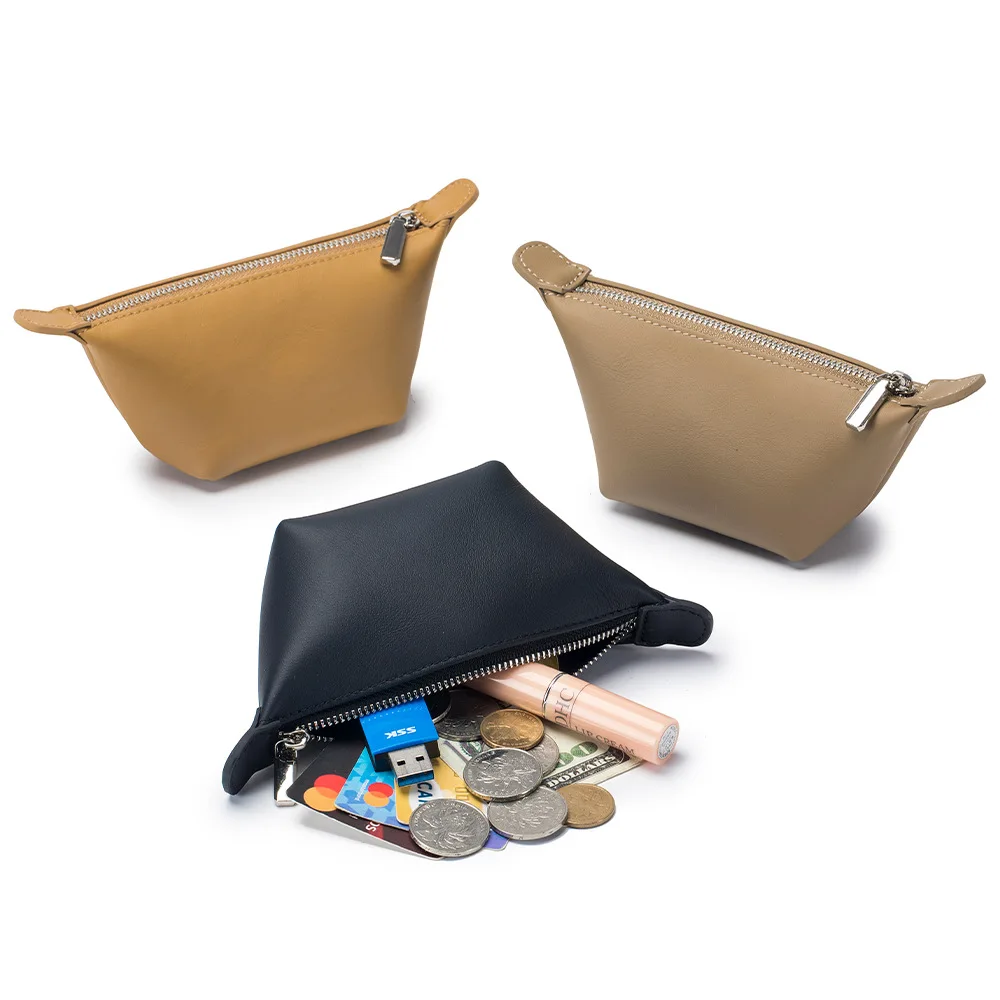 

Mini Leather Coin Purses Shell Shape Women Wallet Cowhide Dumpling Purse Clutch Ladies Cash Car Keys Coin Lipstick Storage Bags