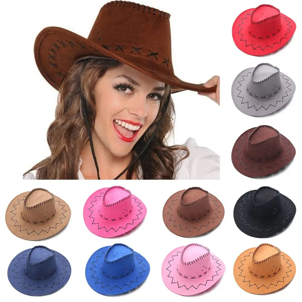 

Fashion Panama Fancy Dress Jazz Hat Felt Fedora Hat Wide Brim Suede Cowboy Hat