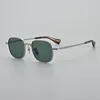 Pure Titanium Ultralight Polarized Sunglasses for Men UV400 Anti-ultraviolet Sun Glasses Women Vintage Square Sunglass Shades