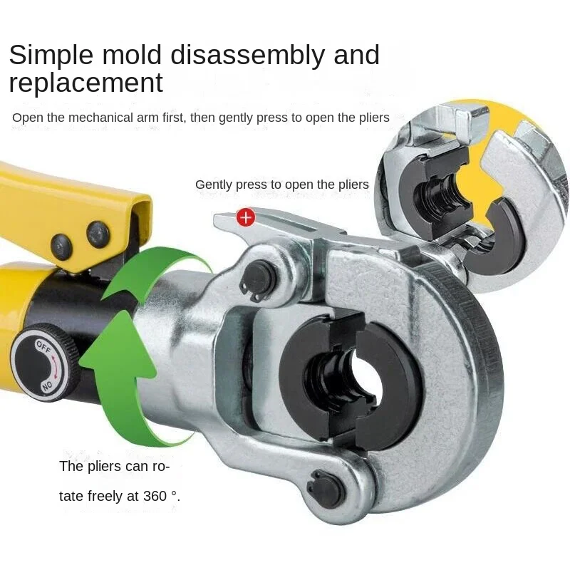 Cw-1632 PEX Pipe Crimping Pipe Tool Hydraulic Stainless Steel Pipe Crimping Tool Aluminum-Plastic Pipe Clamping Pliers 2