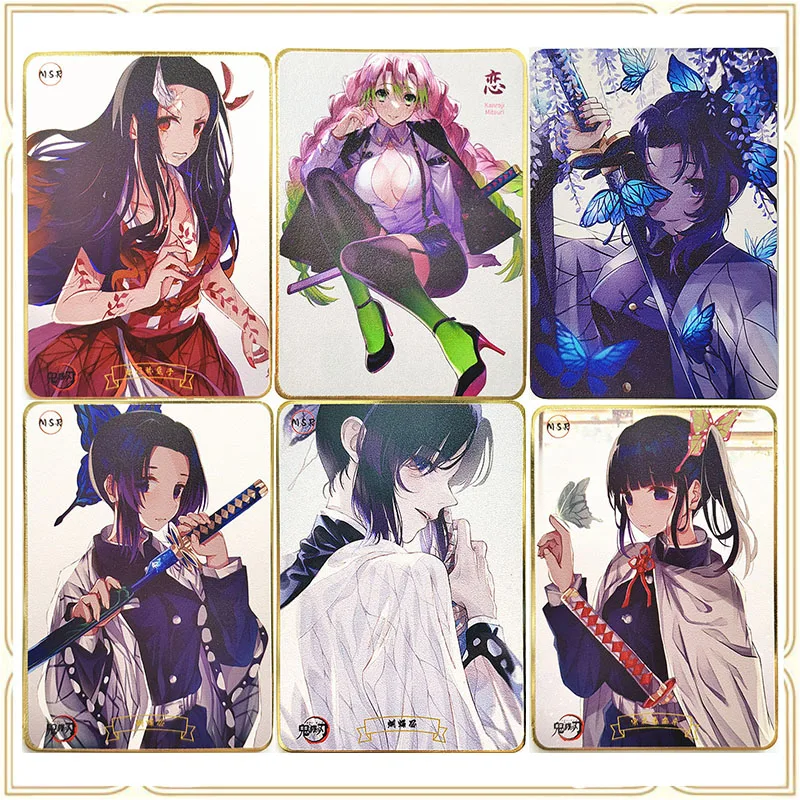 

Anime Goddess Story DIY ACG Metal Card Kamado Nezuko Shinobu Game Boy Toy Collectible Card Christmas Birthday Present