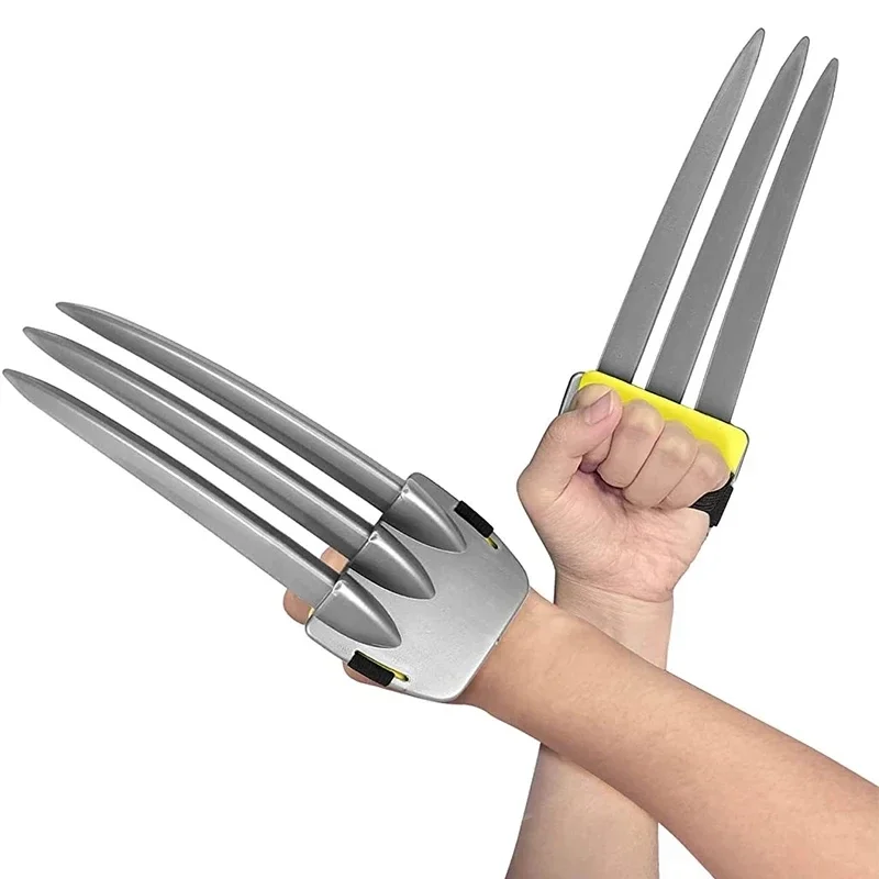 Superhero Cosplay Props X-Men Wolverine Cosplay Wolf Claws Halloween Party Costume Props Gift Toy