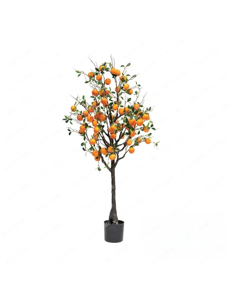 

Large Simulation Orange Fruit Tree Fake Trees Floor Bonsai Indoor Living Room Decoration Ornaments