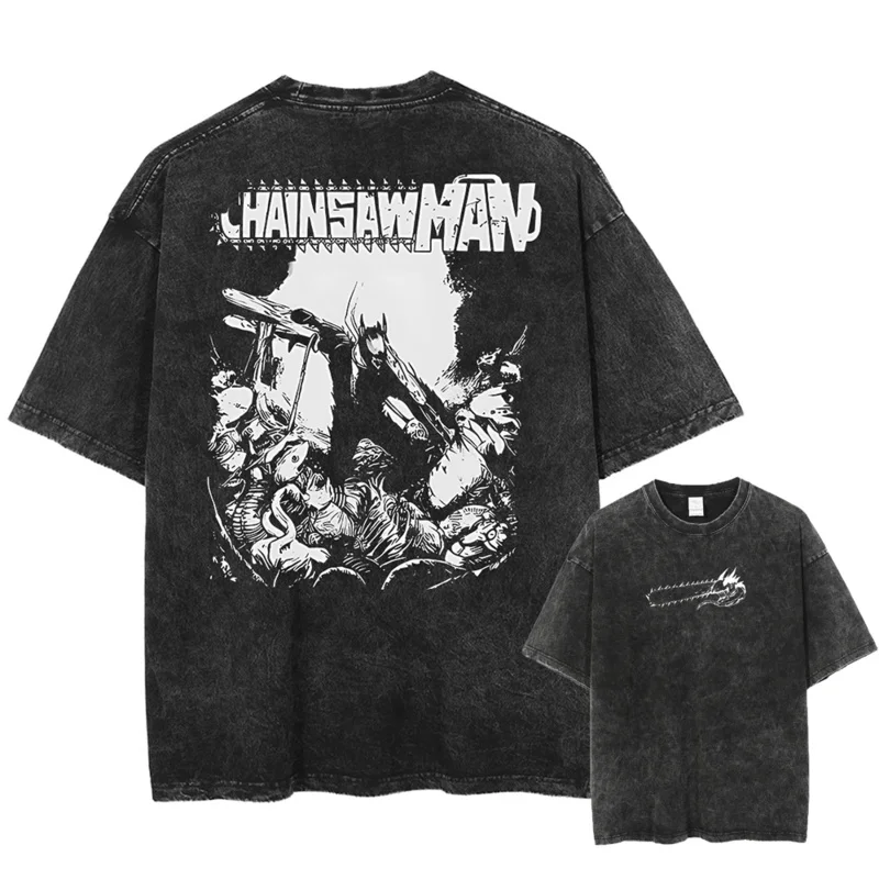 

Футболка мужская в стиле Харадзюку, вареная уличная одежда с рисунком в стиле аниме, свободная Повседневная рубашка с коротким рукавом, лето