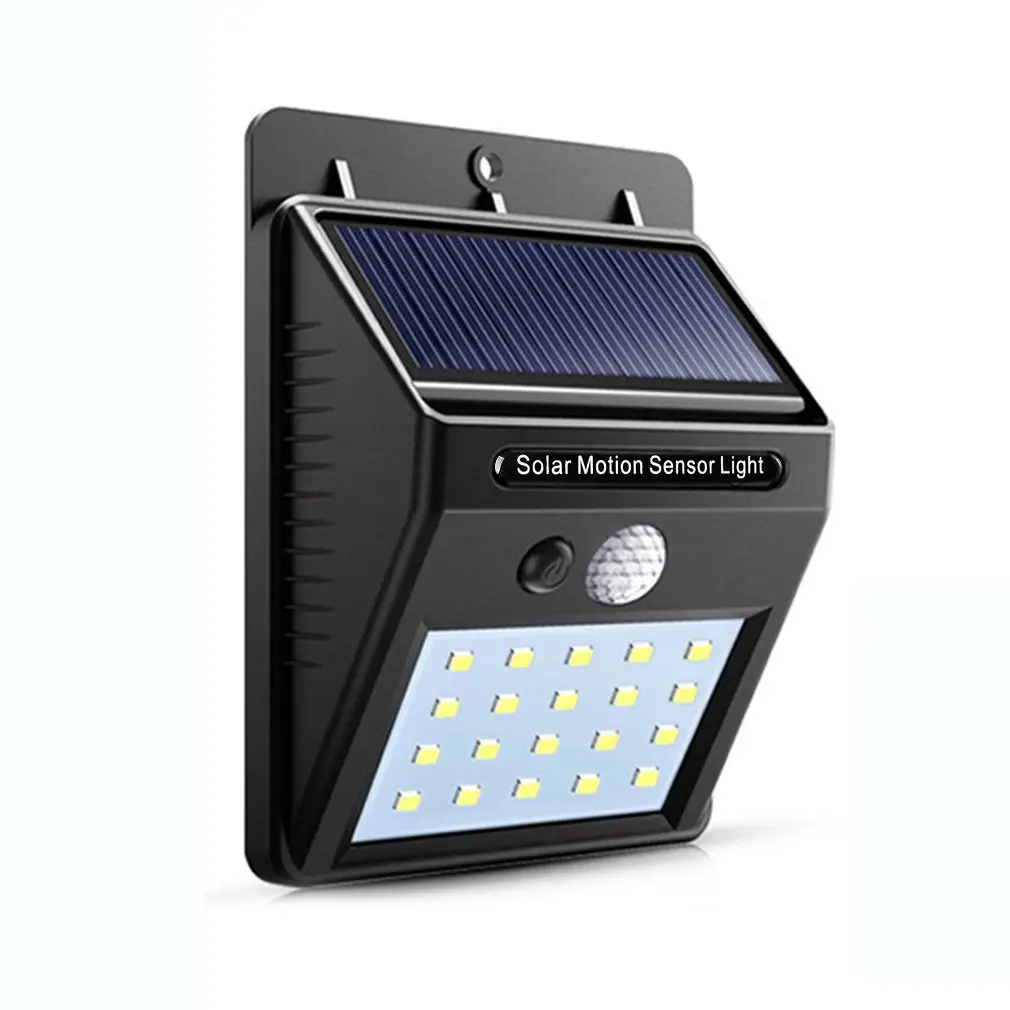 

Waterproof 20 LED Solar Sensor Lights HUMAN Motion Sensor Wall Light Outdoor Garden Yard Decorative Lamp