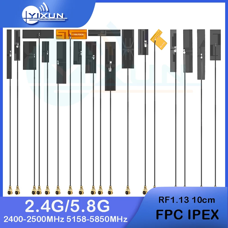 

2,4G 5,8G Двухдиапазонная wifi Гибкая bluetooth Встроенная всенаправленная с высоким коэффициентом усиления мягкая антенна fpc патч-антенна