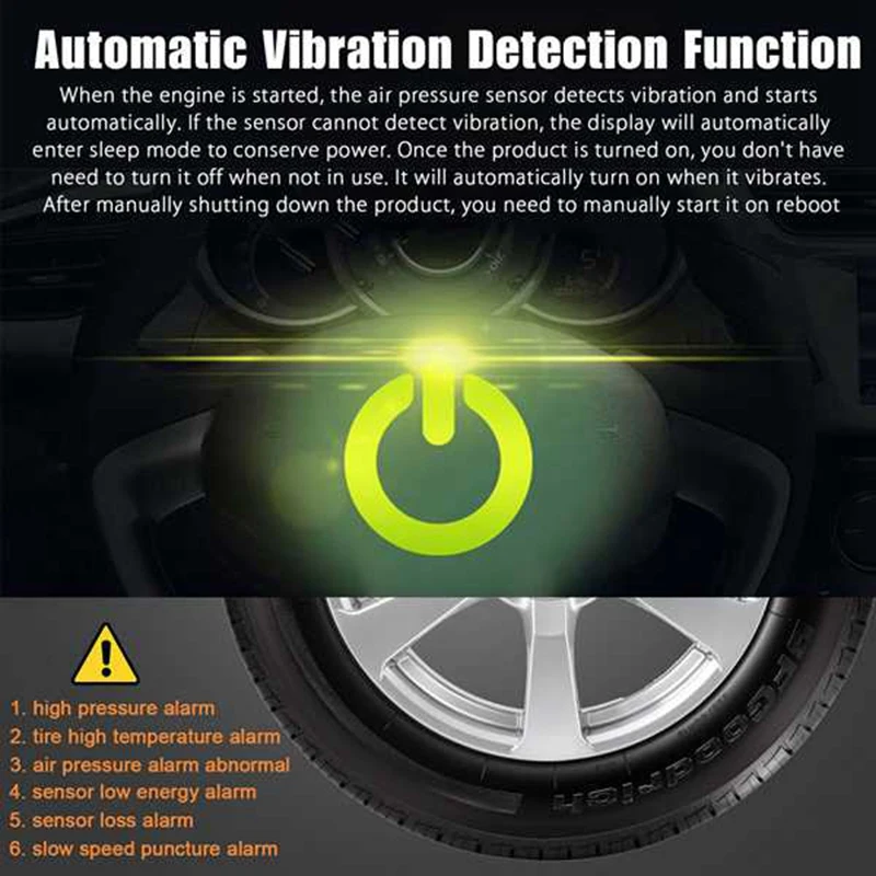 ڵ TPMS Ÿ̾ з ͸ ý, ¾籤  LCD ÷, ڵ  溸 ý, Ÿ̾ з
