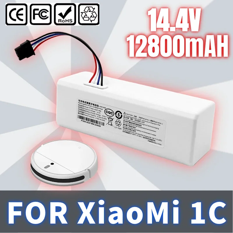 

12800mAh 14.4V P1904-4S1P-MM Replacement Lithium Battery for XIOMI Mijia Mi Sweeping Mopping Robot Vacuum Cleaner 1C Battery