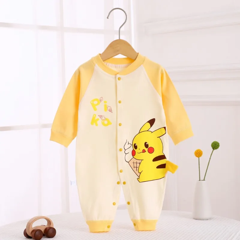 Pokemon Pikachu Baby Children Autumn Winter Warm Jumpsuit Cartoon Cute  Toddler Romper Crawling Clothes Newborn Boy Costume Cloth - Fantasy  Figurines - AliExpress