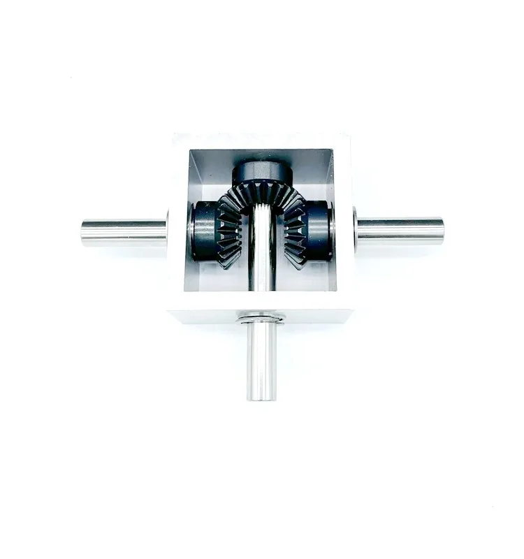 

90-degree Right-angle Bevel Gear Corner Device 1:1, One in and Two Out, Forward and Reverse Small Reversing Gearbox, Shaft 10mm