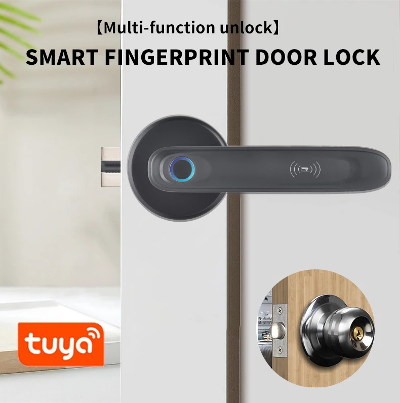 

Z50 Door Knobs lock Biometric Door Lock App Fingerprint Tuya Automatic Electric Smart Intelligent locks Bedroom hotel apartment