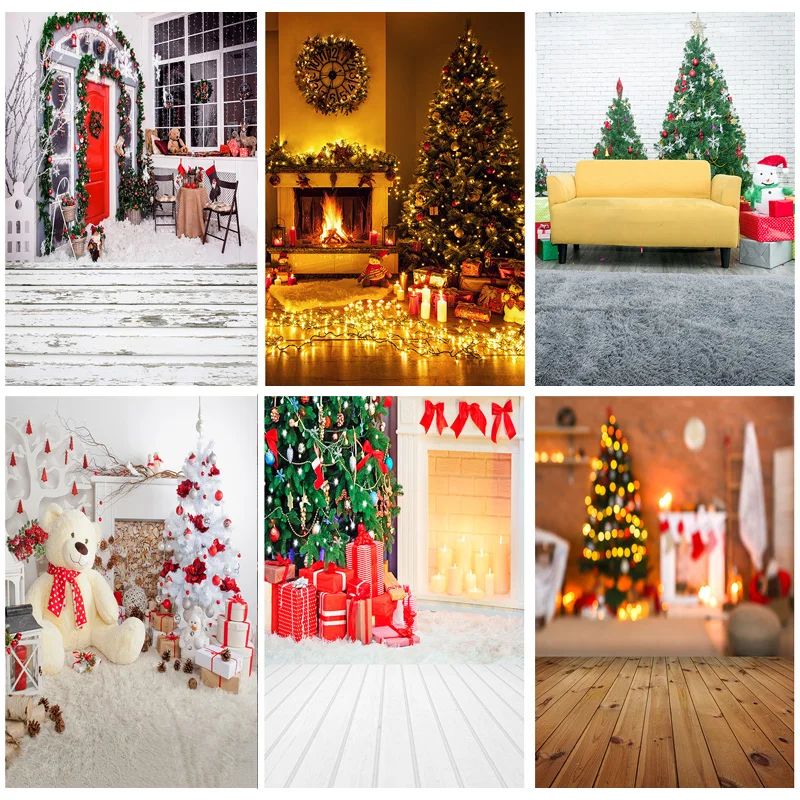 

Christmas Indoor Theme Photography Background Fireplace Children Portrait Backdrops For Photo Studio Props 21712 YXSD-11