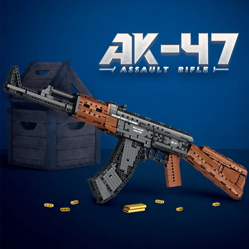 

Reobrix 1366 Pcs Building Blocks Model Technical Military Weapon AK 47 Rifle MOC Bricks DIY Guns Boys Gifts for kids