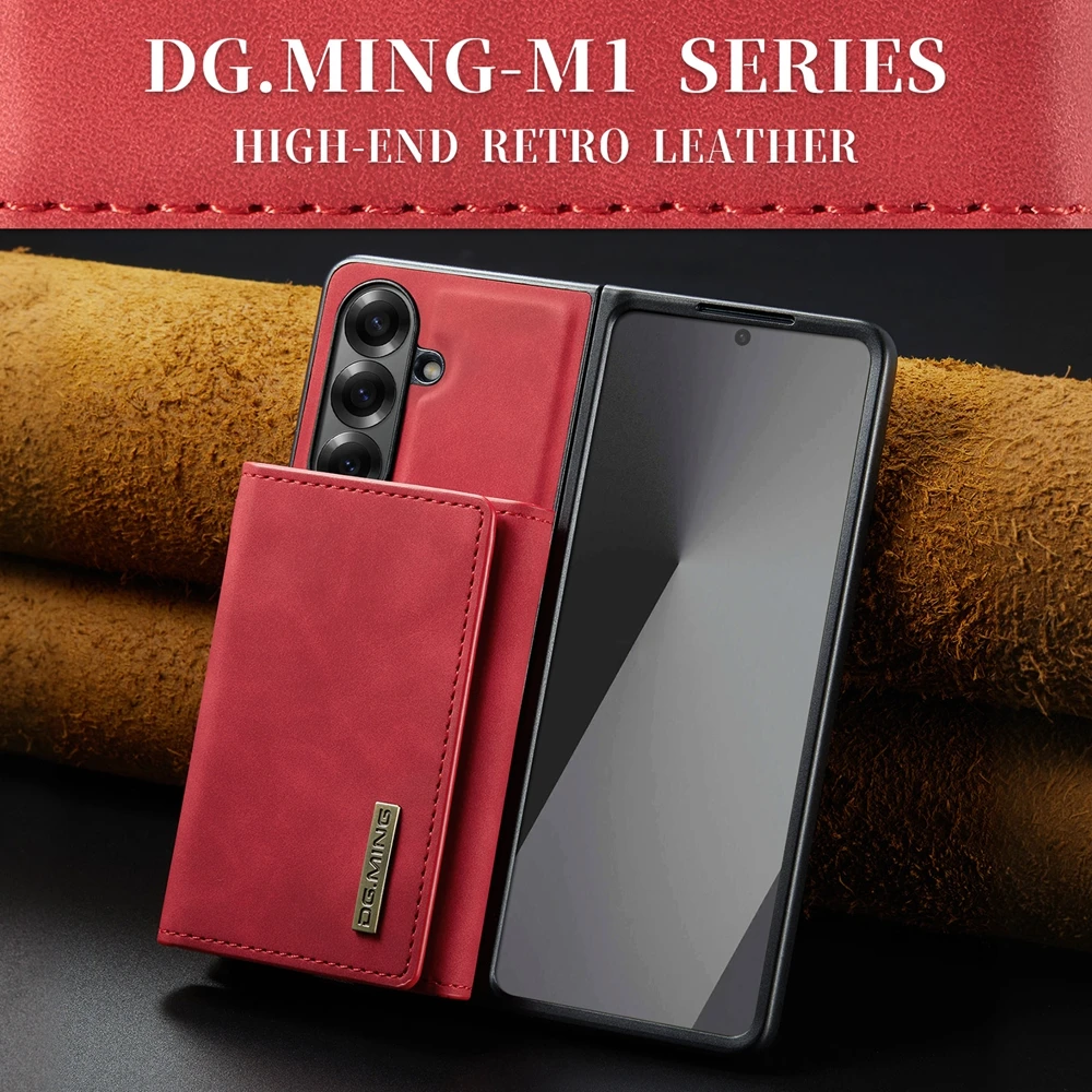 Leather Wallet Phone Case with Card Holder and Magnetic Closure - Anti-Drop 2-in-1 Design