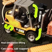 حار 1/64 RC سيارة صغيرة الهندسة سيارة مزدوجة التحكم عن بعد سبيكة التحكم عن بعد الهندسة سيارات الصبي سطح المكتب هدايا العيد اللعب 4