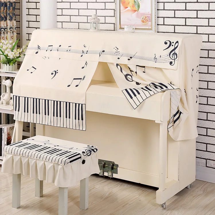 Piano Cloth Cartoon Animation Printing Piano Cover Half Cover Dust Modern Simple