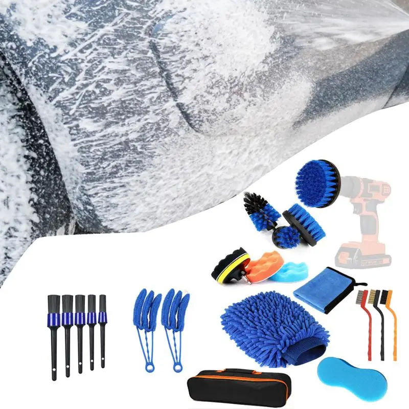 

Car Detailing Brush Set Car Cleaning Brushes For Car Wheel Air Outlet Vents Car Detail Brush Auto Car Cleaning Kit Tools