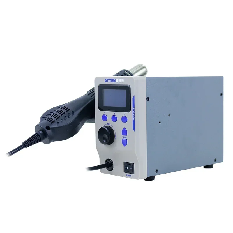ATTEN ST-8800D 800W Intelligent Hot Air BGA Rework Station 100℃-500℃ Temperature Control Heat Gun Station for PCB Desoldering 5