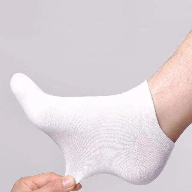 Calcetines deportivos transpirables para hombre y mujer, medias tobilleras cómodas de algodón, Color sólido, blanco y negro, 5 pares - Image 6